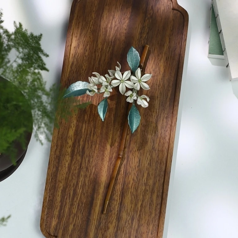 |玉雨|非遗缠花蚕丝手工原创设计
