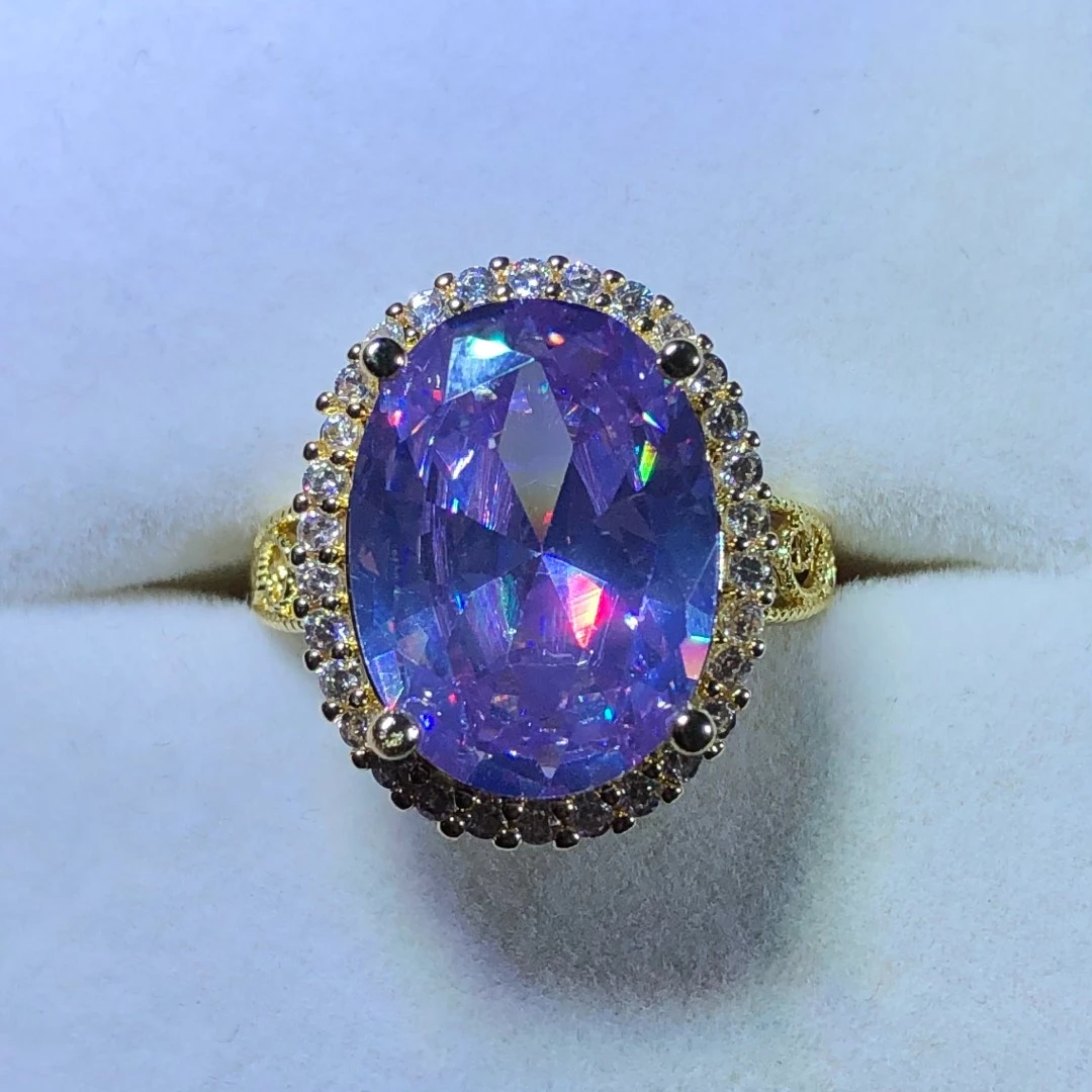 1374薰衣草戒指活口开口可调节精选