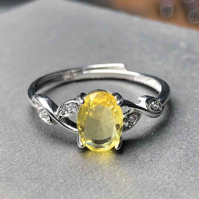 11443黄啊塞3克拉戒指活口开口可调节精选