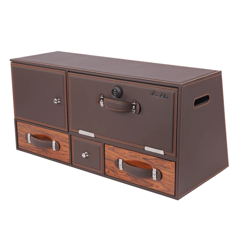 汽车后备箱收纳箱宝马5系7系新款奔驰S级定制款车载密码储物箱