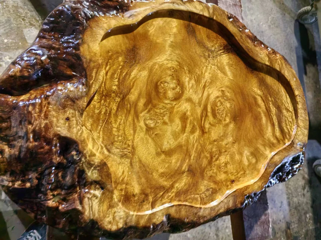（一物一拍）金丝楠木、黄金樟整块实木根雕茶盘功夫茶海