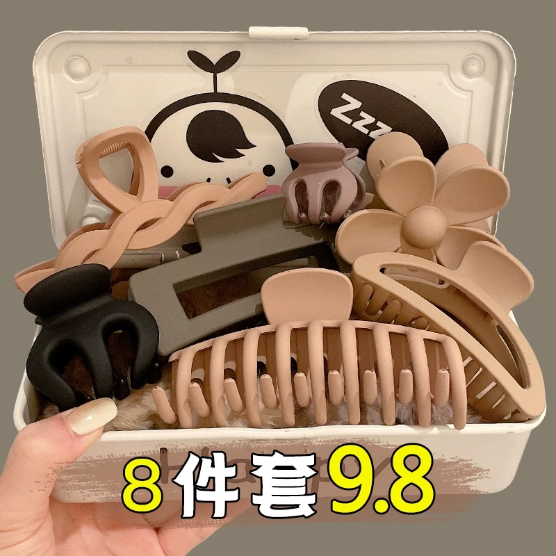 宝藏多巴胺发夹大号女网红鲨鱼夹子头饰高级感发卡后脑勺盘发抓夹