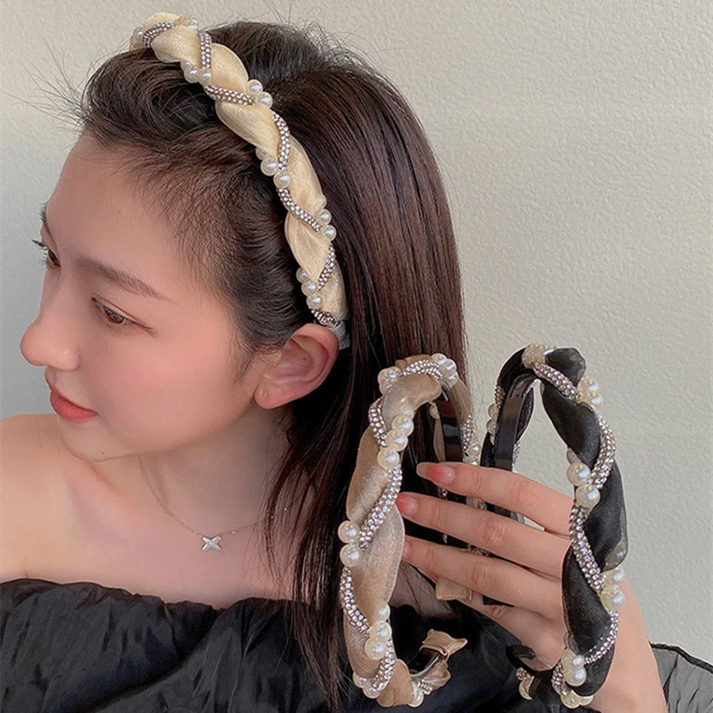 2023新款高级感欧根纱发箍韩国气质压发洗脸防滑头箍新款网红发卡