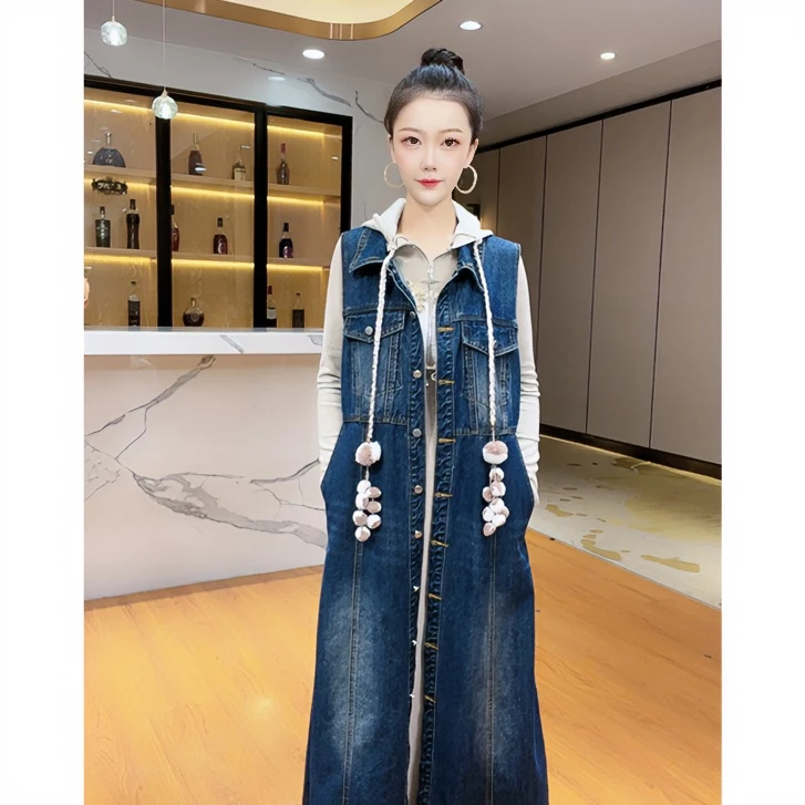 【ouyike】2023新款法式优雅轻奢气质复古显瘦马甲外套F2332395E