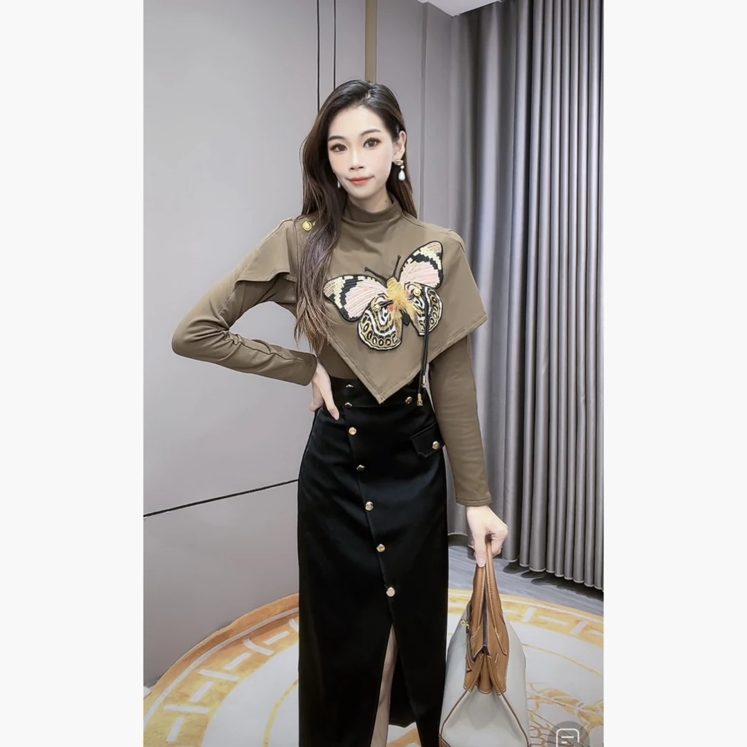 【芙娜妮轻奢】国内设计师品牌秋季新款时尚名媛轻奢套装女F2331815