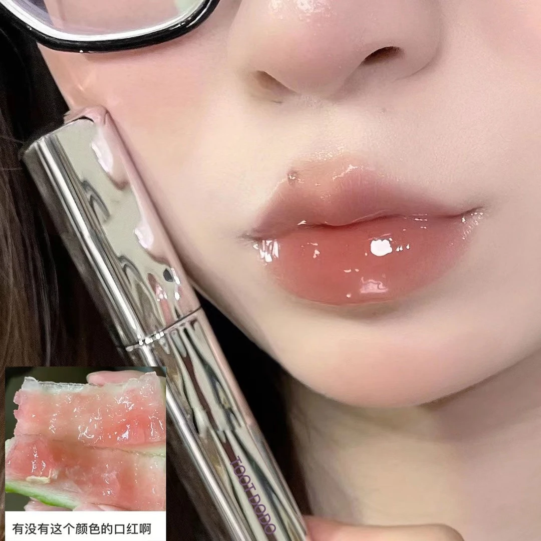 清冷微醺蔷薇~银管镜面唇釉嘟嘟唇滋润保湿不眠豆蔻白开水学生党