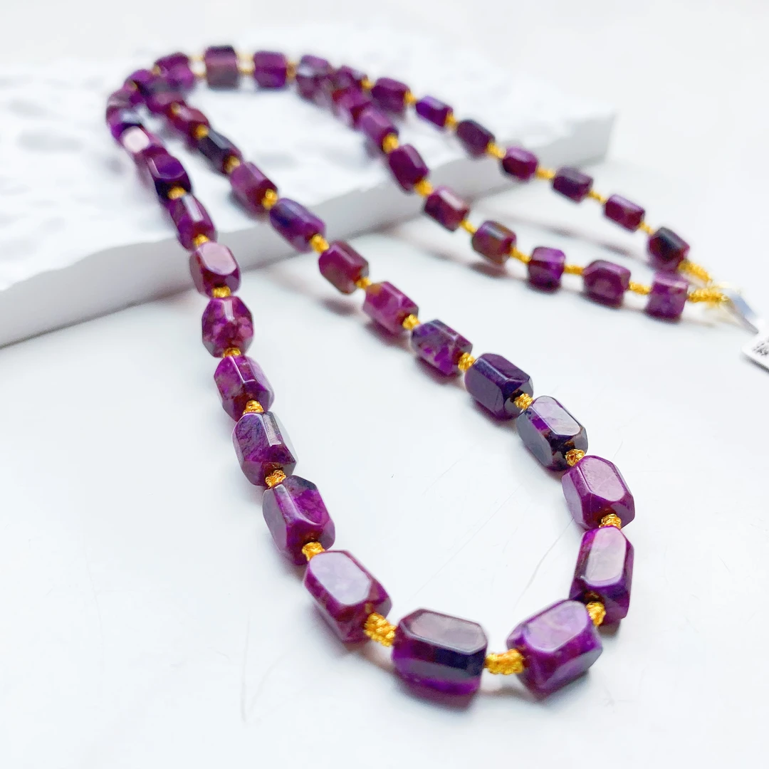 匡氏推荐  紫桃红四棱切面项链  Z-HL-A9645（多样性发一）