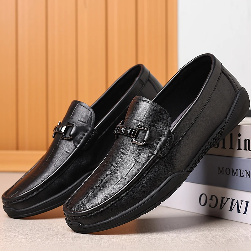 冬季新款特大码男鞋45休闲豆豆鞋46懒人一脚蹬男皮鞋47时尚保暖48