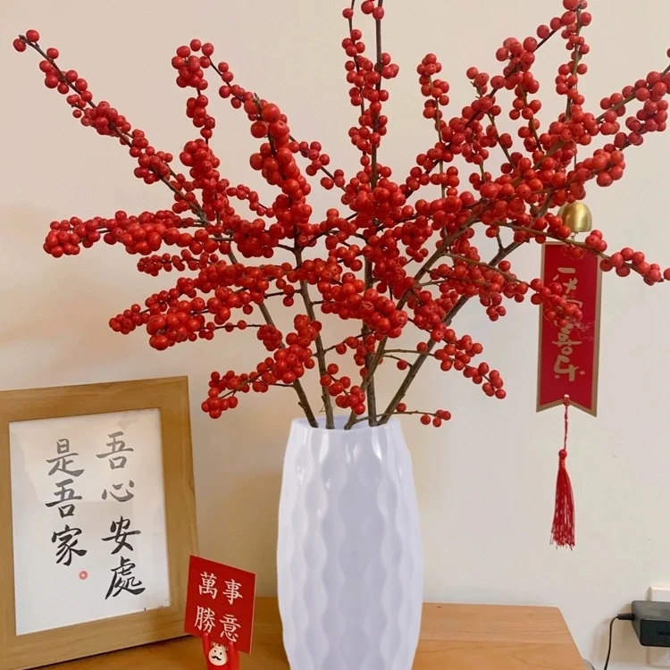 亚克力防摔花瓶水养水培插花白色银柳直筒亚克力鲜花装饰客厅小