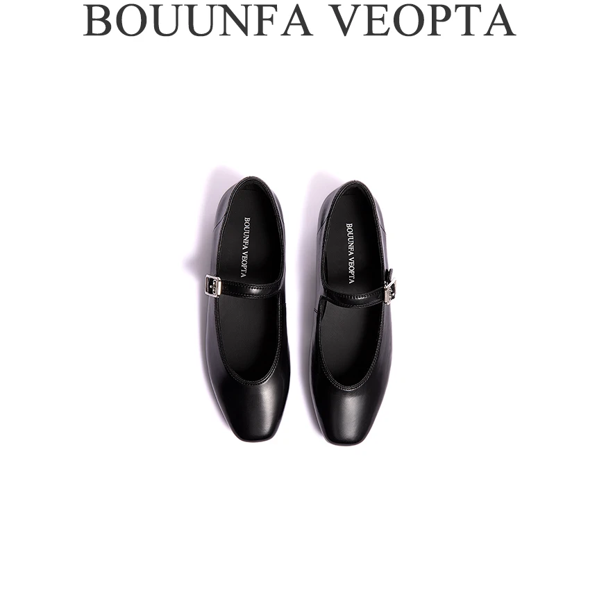 BOUUNFA VEOPTA【芯片】2024夏季新款玛丽珍尖头胎牛法式气质女鞋15
