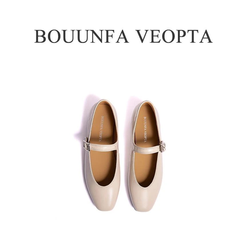 BOUUNFA VEOPTA【芯片】2024夏季新款玛丽珍尖头胎牛法式气质女鞋15