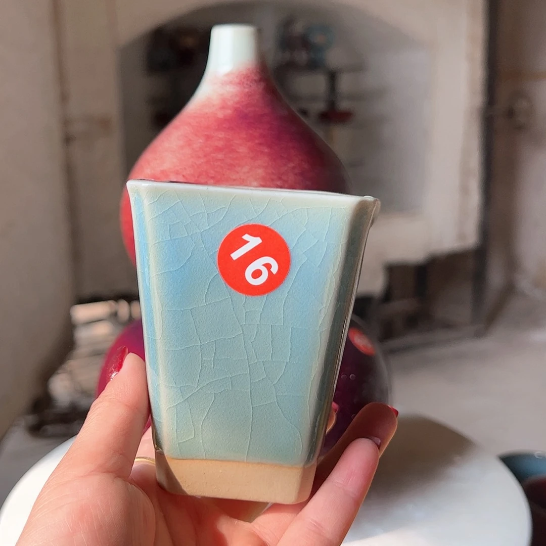 瓷片郑家钧窑摆件