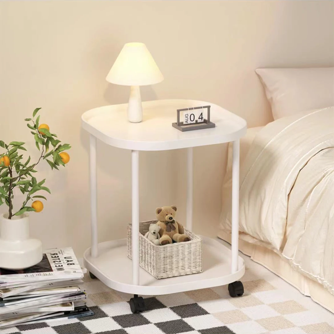 置物架轻奢沙发茶几客厅家用创意简约沙发边几家用移动茶几卧室