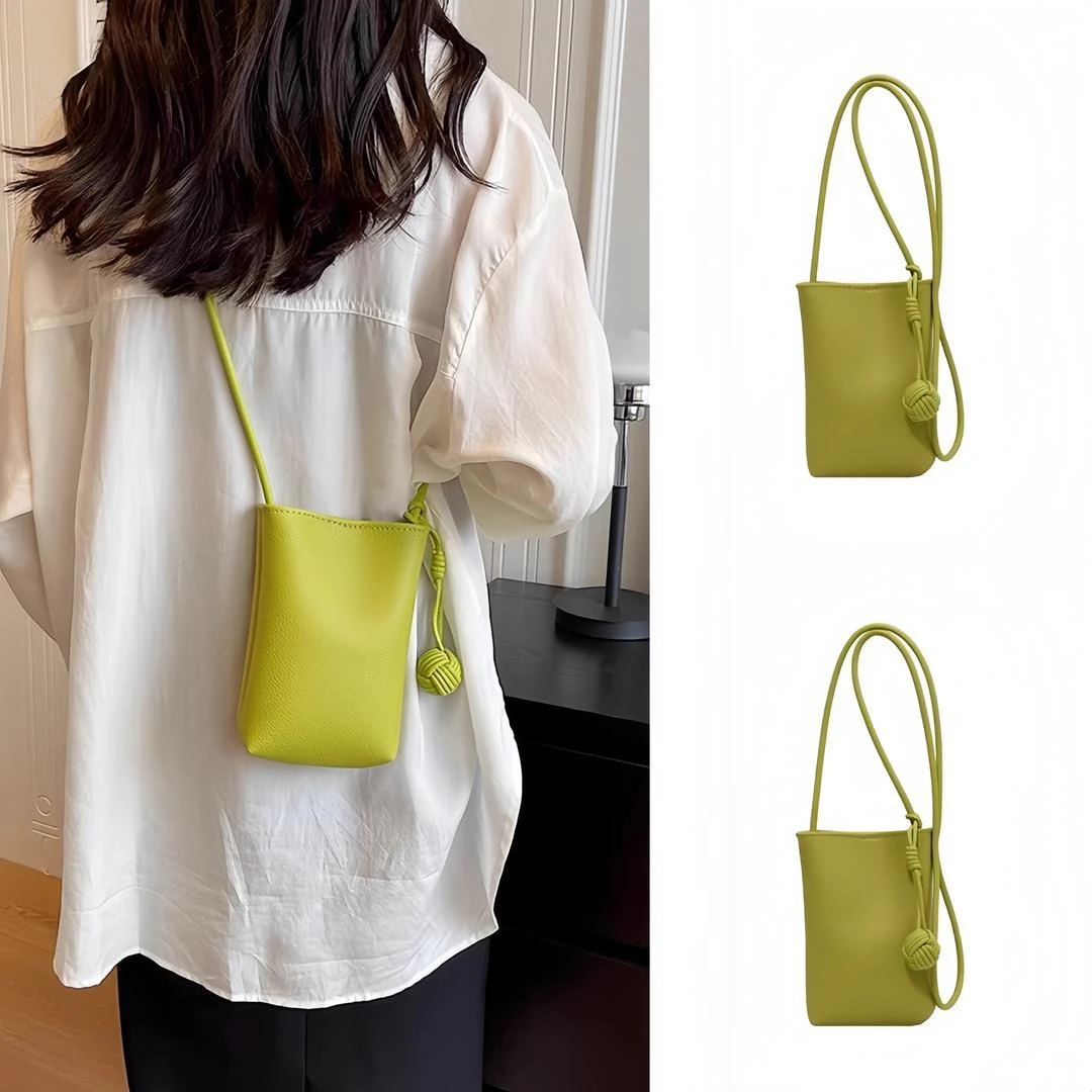 夏季斜挎小包包女士2025新款多巴胺绿色迷你散步零钱钥匙手机包袋