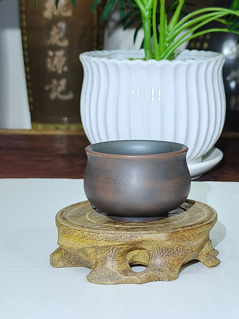 坭兴陶光身茶杯 天然泥料