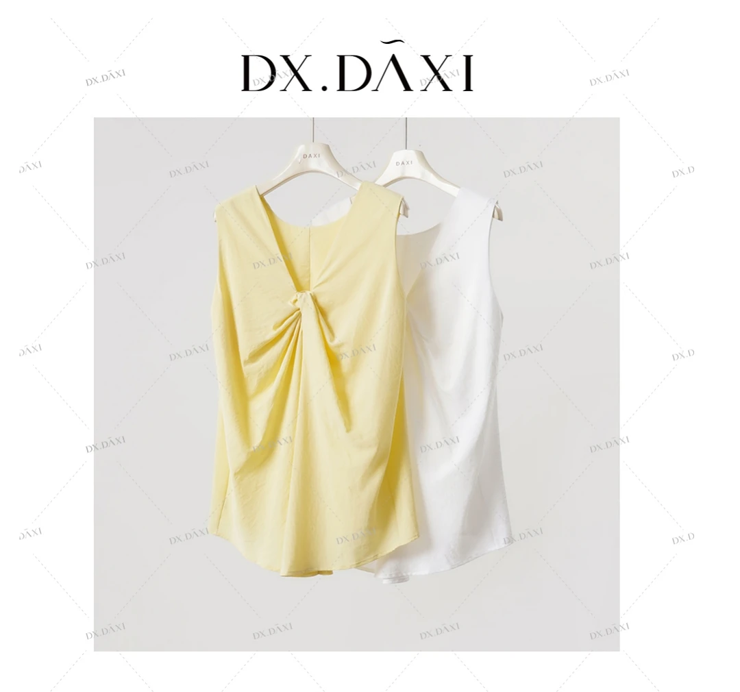 DX.DAXI【韩里韩气】夏季新款背心女设计感两穿别致上衣NN06S-9372