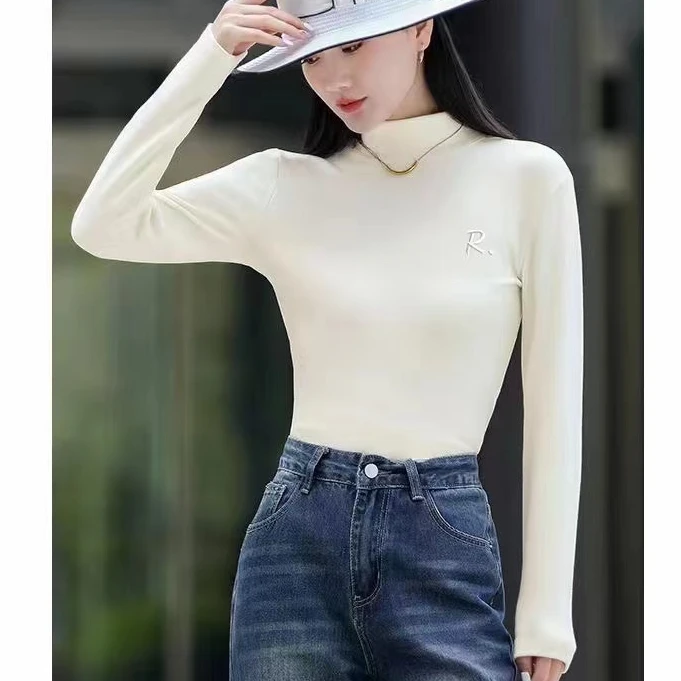 简约刺绣中领软软衣SY