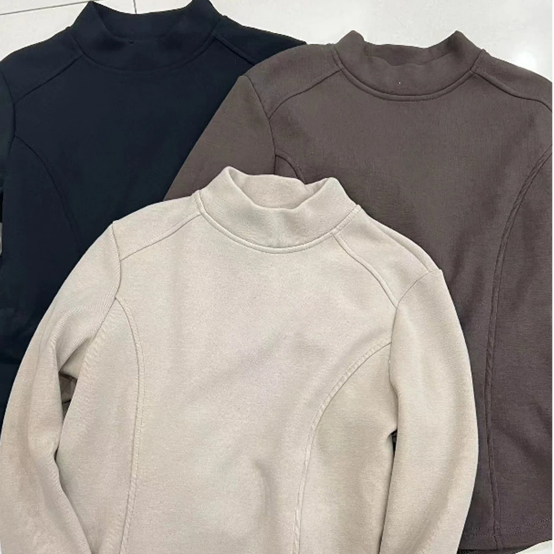 小众刺绣BA字母加绒上衣（88176）