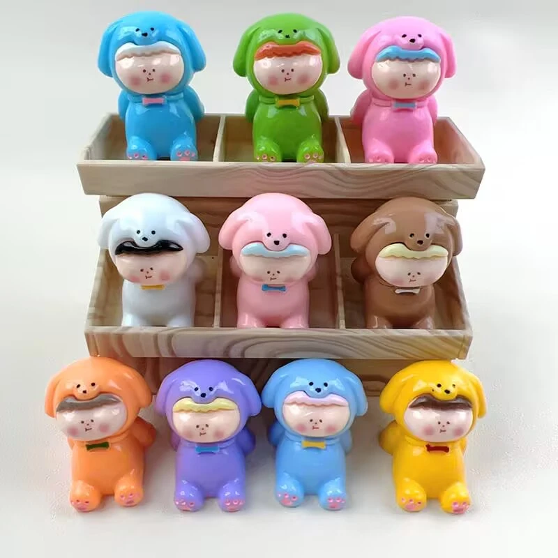 【九宫格】实色葛优躺小熊李四DIY立体摆件饰品配件