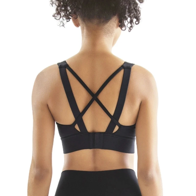 一体美背高强度防震运动内衣瑜伽健身女亲肤交叉背心紧身透气文胸