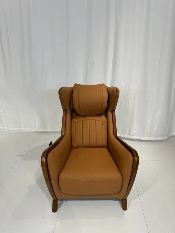 白蜡木扶手休闲按摩椅