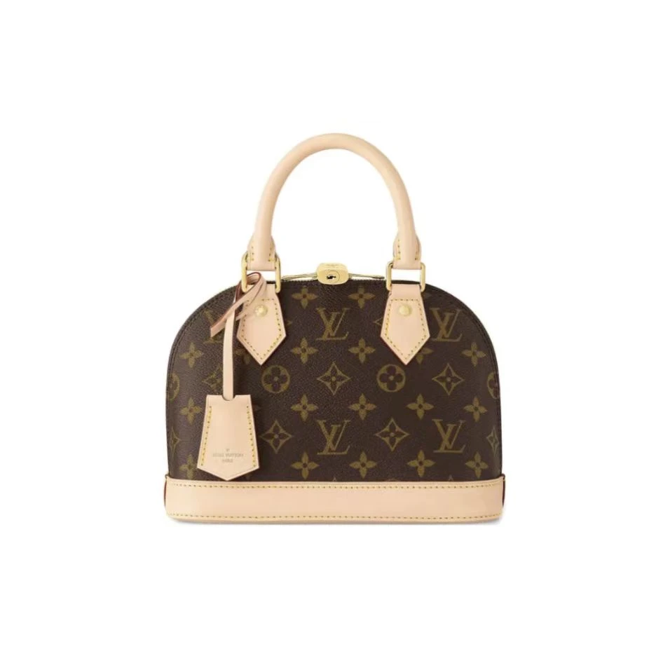 99新 LouisVuitton/路易威登 alma bb老花贝壳包/大号手提款