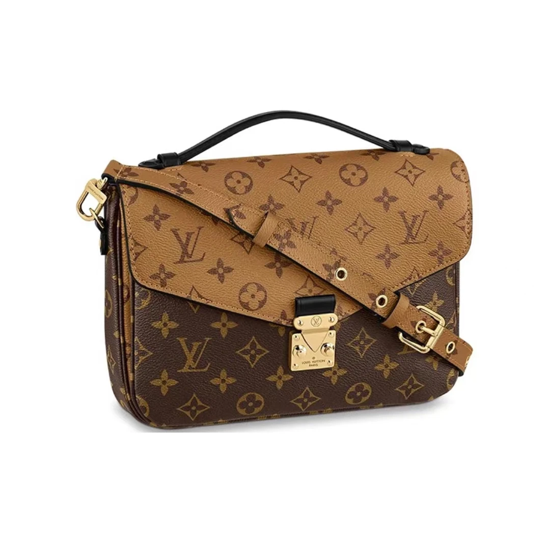 99新 LouisVuitton/路易威登 经典邮差包 拼色/老花