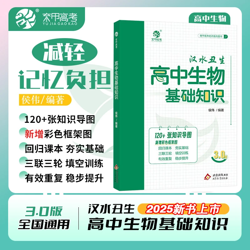2025新汉水丑生高中生物基础知识手册高考一二三轮总复习知识清单