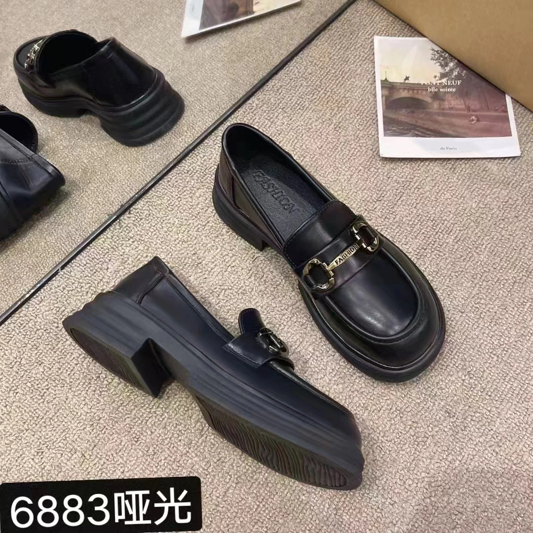 乐福鞋2024新款春秋季通勤百搭时尚小皮鞋英伦风软底女士【6883】