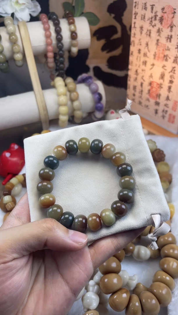 【闪购商品】菩提根/象牙果手串13敦煌苹果珠