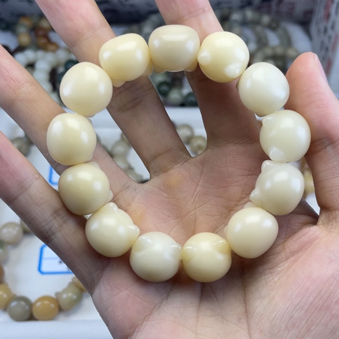 菩提根/象牙果手串?**猫猫头
