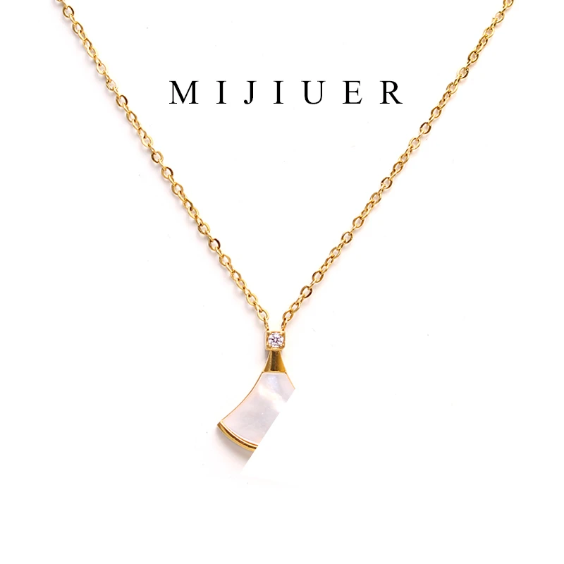 钛钢项链 裙子项链轻奢简约气质时尚项链女小众ins【8909】百搭k金