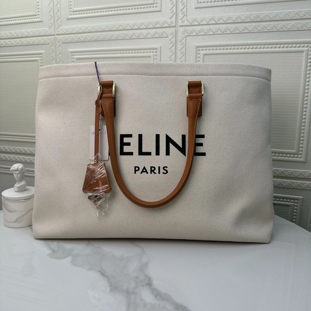 99新 Celine/思琳 女士时尚简约休闲轻奢帆布包手提单肩 二奢包包