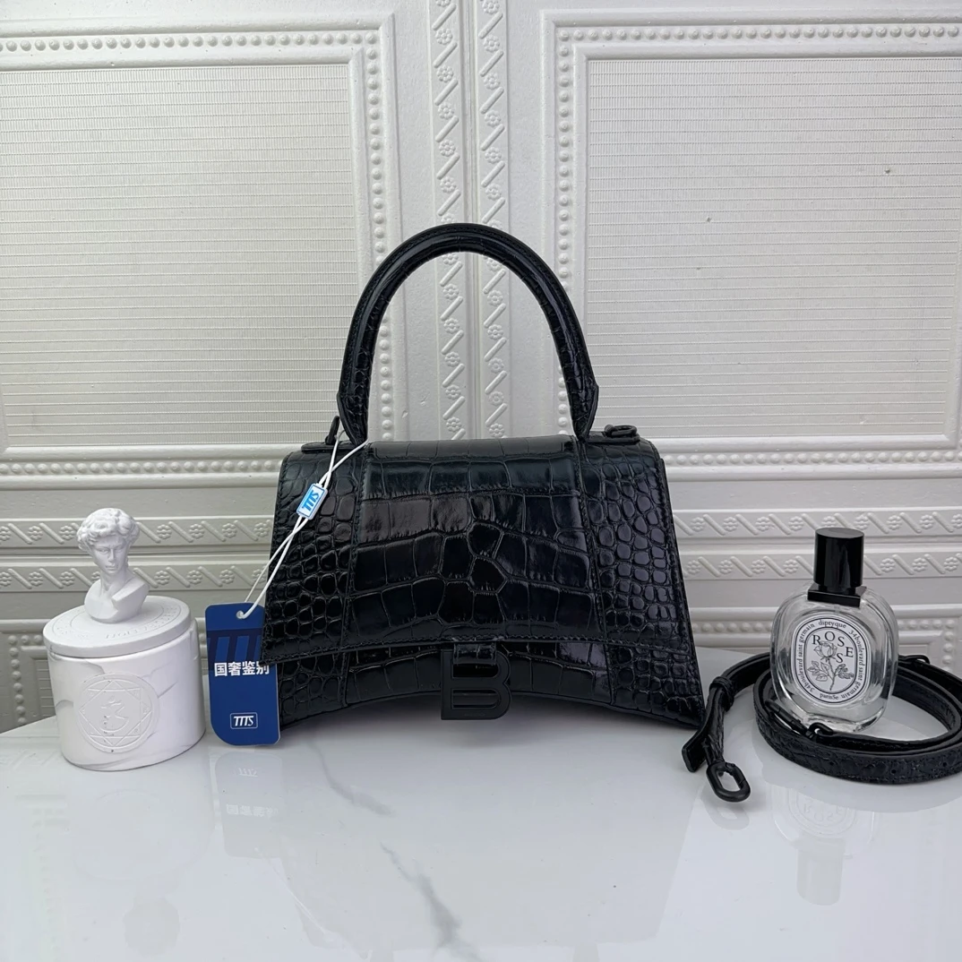 99新 Balenciaga/巴黎世家 女士时尚经典soblack沙漏包单肩二奢包