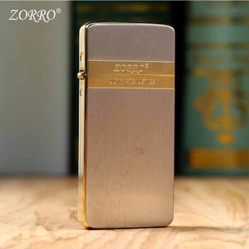 ZORRO佐罗纯铜超薄款ZC5煤油打火机便携小巧时尚窄版个性经典机型