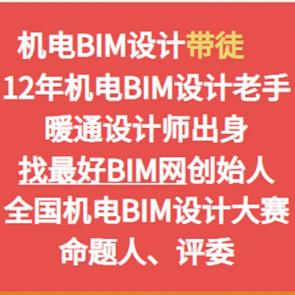 机电BIM设计辅导带徒/机电专业划重点+Revit等软件操作技巧