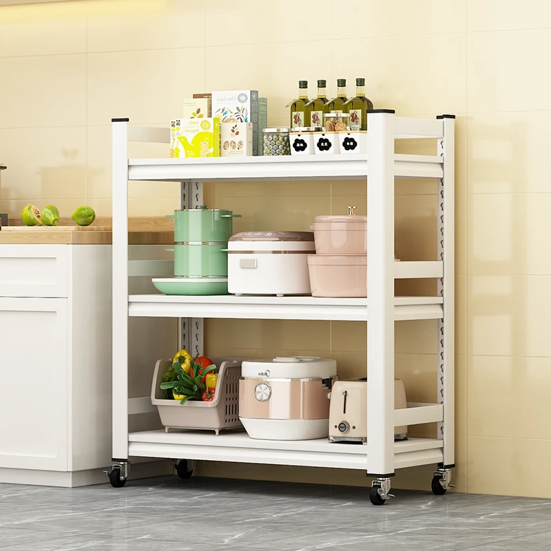 3置物架落地落地置物架厨房用多层置物架收纳架烤箱架家用整理架