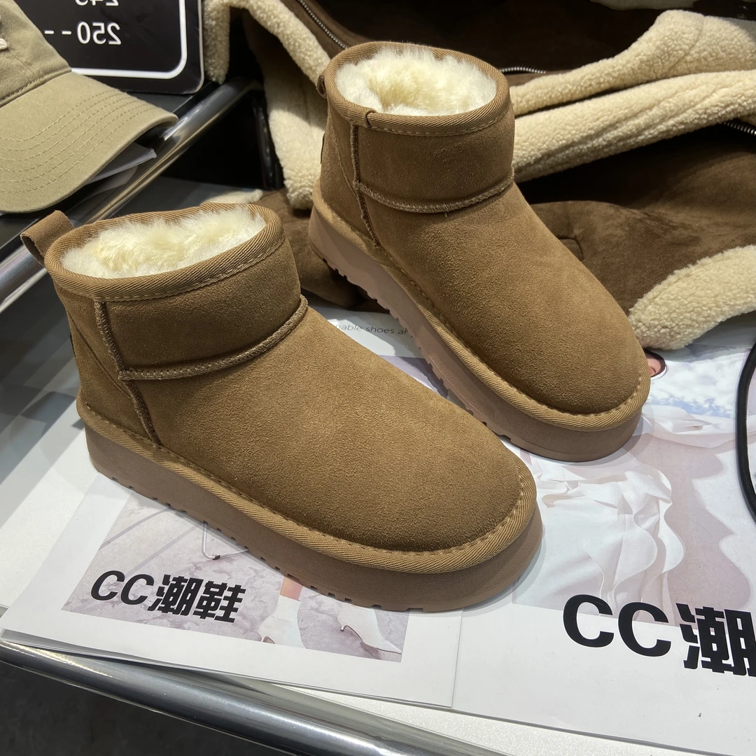 【先拍先发】MG冬季新款厚底雪地靴MG5853图