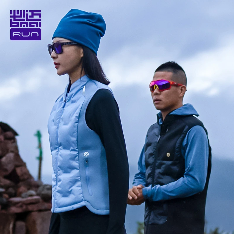 BMAI/必迈暖绒御寒运动跑步羽绒马甲户外保暖外穿内搭-FRWH008