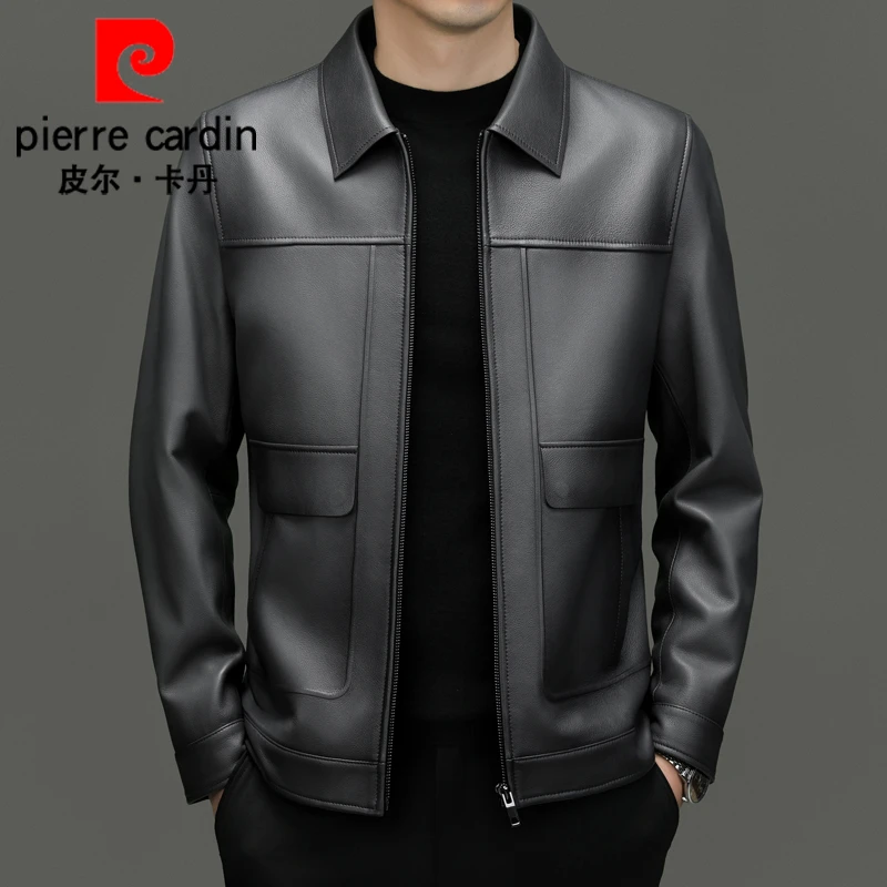 【头层绵羊皮】真皮皮衣皮尔卡丹真皮男皮夹克男款爆款2025新款