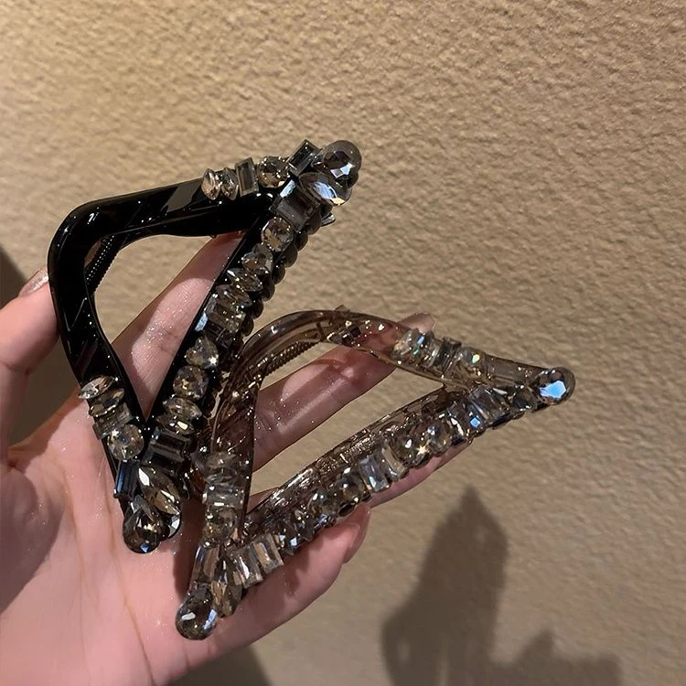 美到犯规!抓夹闪亮水钻发卡气质马尾夹韩国高级感发夹发抓抓夹女