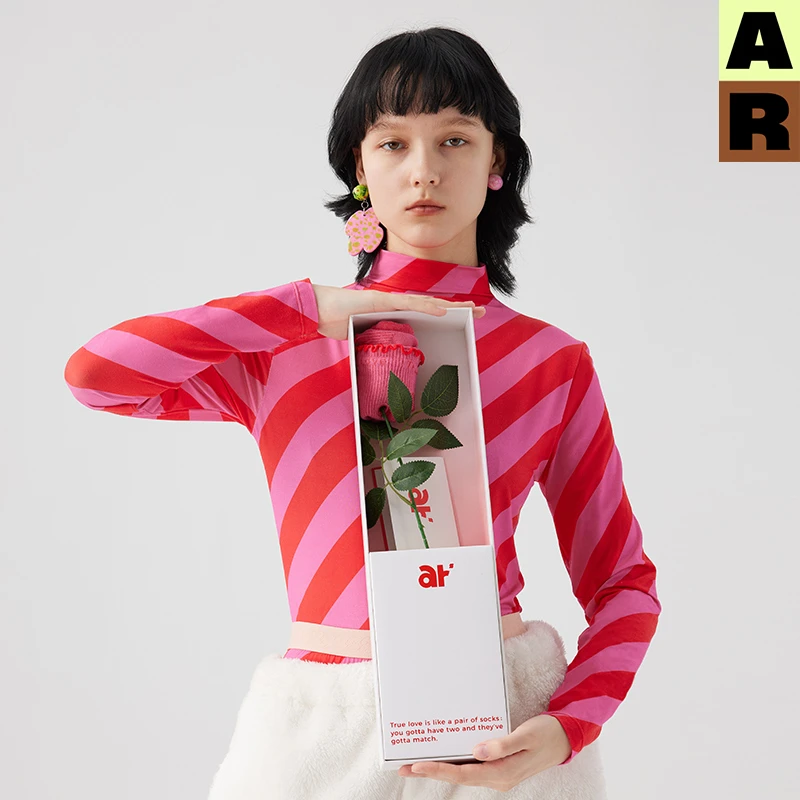 【胶囊系列】ar*原创花朵袜情人节玫瑰花本命年送礼中筒袜礼盒
