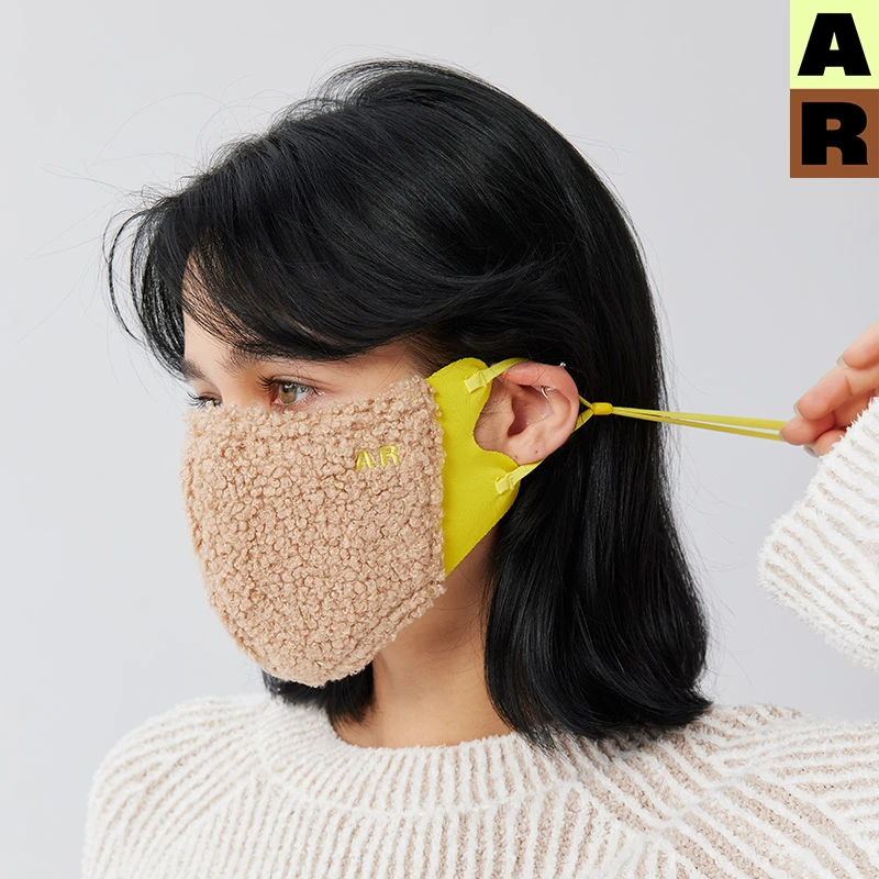 AR保暖口罩高颜值3d立体显脸小可水洗防寒女r线AlmondRocks