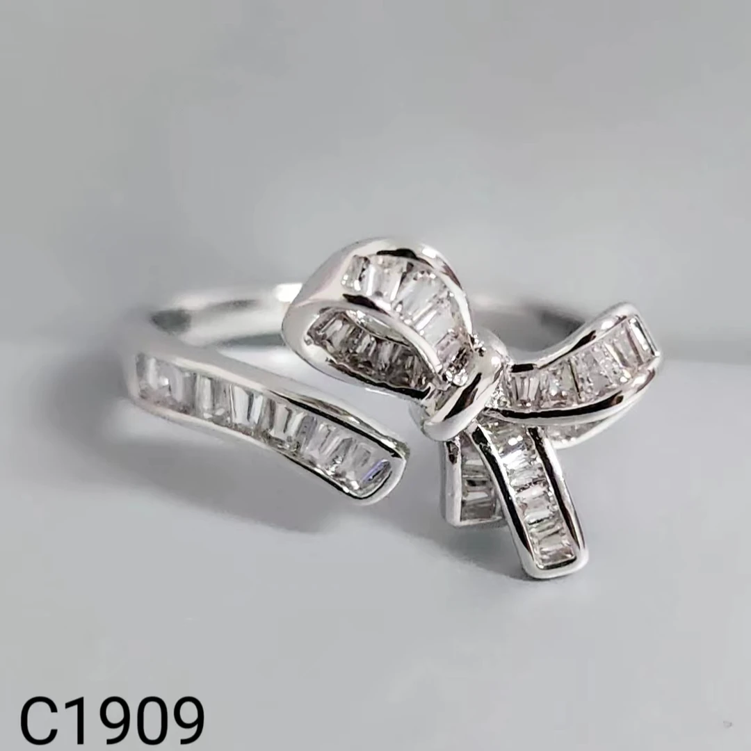 铜合金合成锆石戒指 C-1909 轻奢灵动 时尚百搭