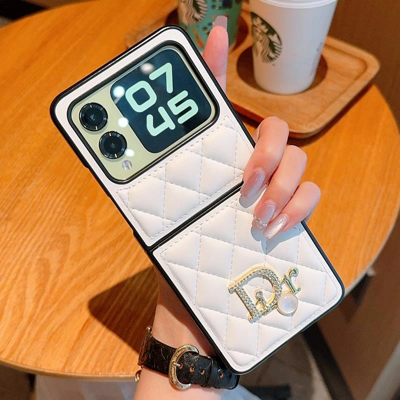 适用华为Nova Flip S折叠手机壳高级奢华日韩DR菱格小香风保护套