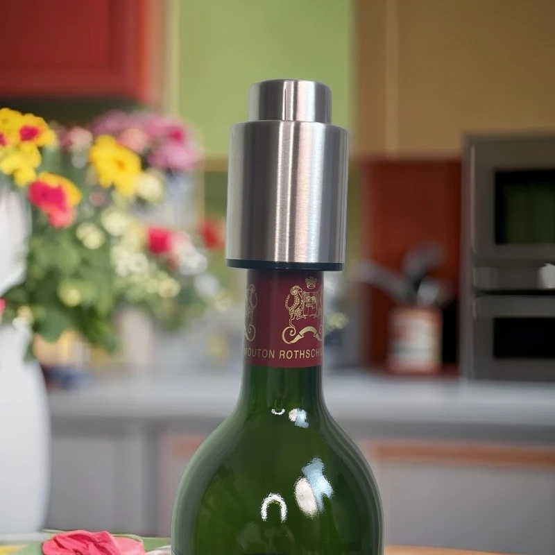 不锈钢高档精美家用红酒葡萄酒瓶真空保鲜塞酒红礼盒密封按压式