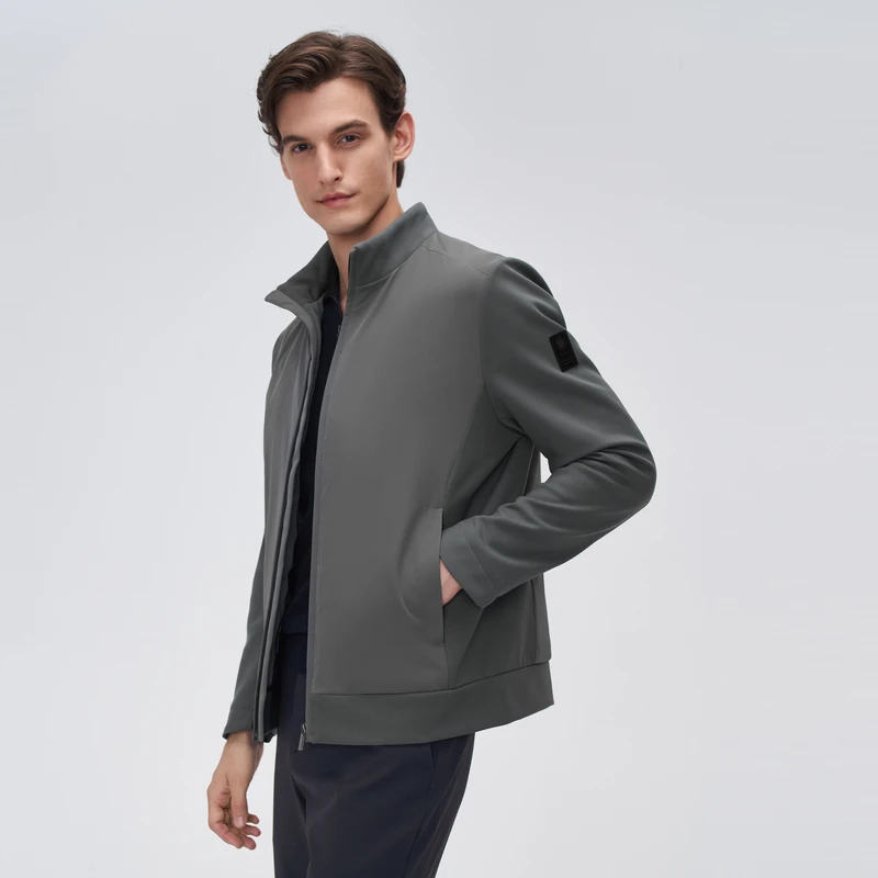波司登羽绒服男2022年秋季新款轻薄商务短款3D科技面料拼接外套