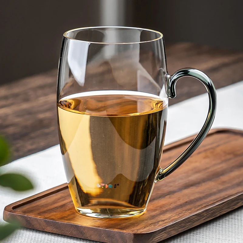 晶彩清源杯绿茶杯茶杯玻璃茶杯玻璃杯高级感高硼硅玻璃茶具泡茶