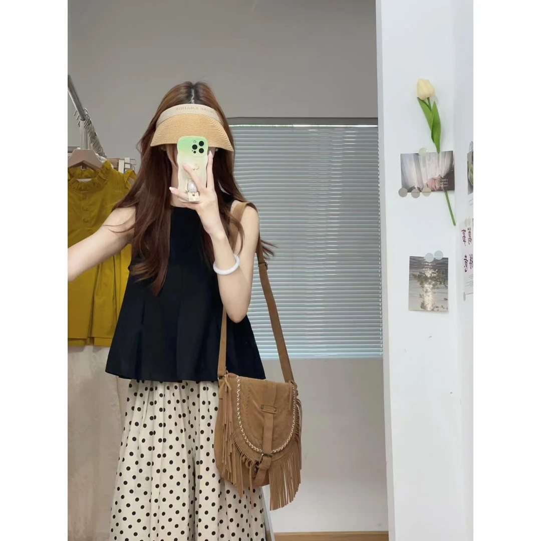 夏季新款女小个子多巴胺盐系轻熟穿搭显瘦减龄时尚上衣气质两件套