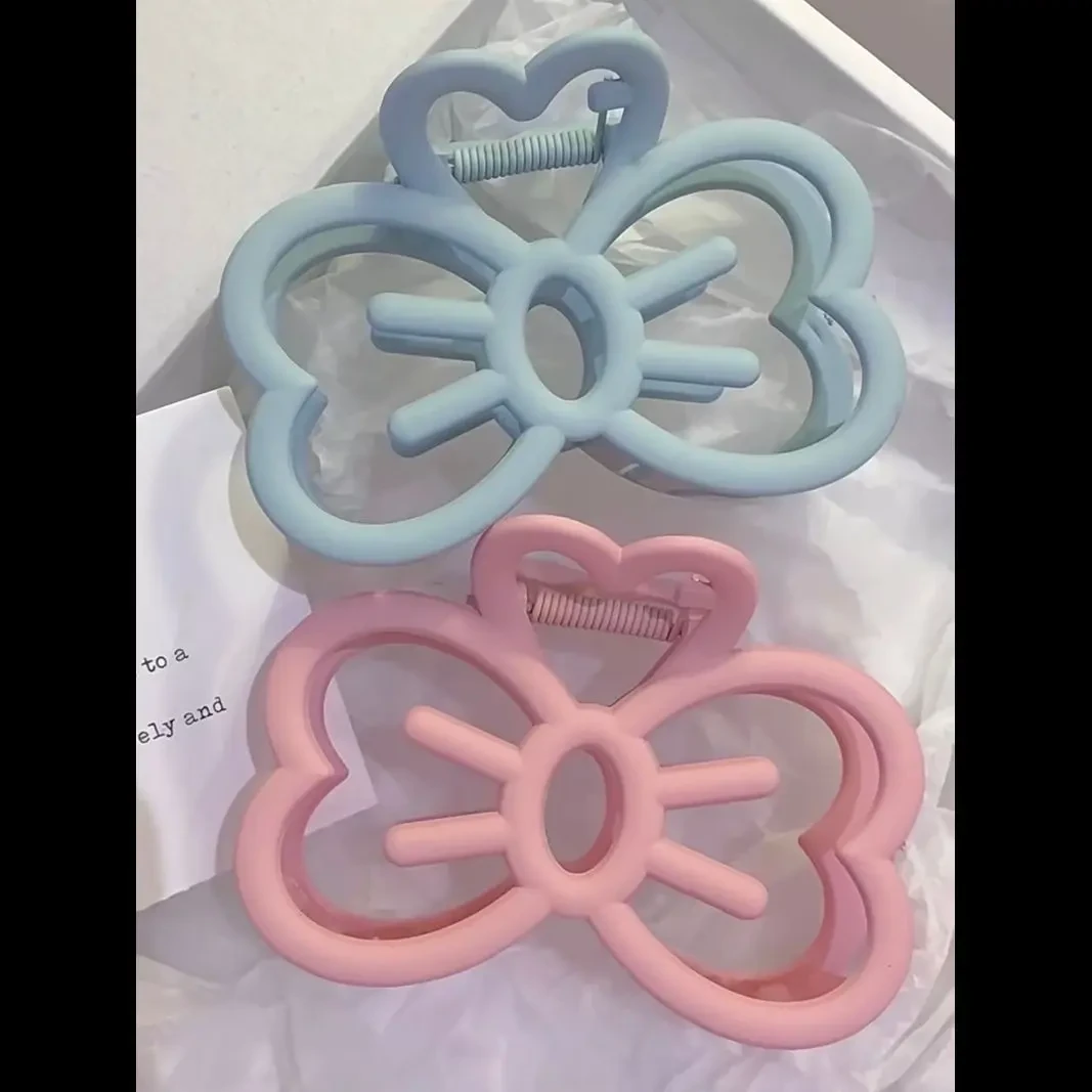 后脑勺盘发抓夹少女感鲨鱼夹子发量多发卡发饰可爱蝴蝶结发夹甜美